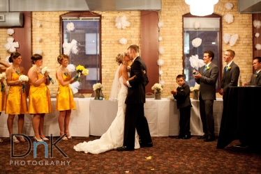 Bride and Groom Kissing