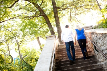 Walking up stairs Engagement Pictures 