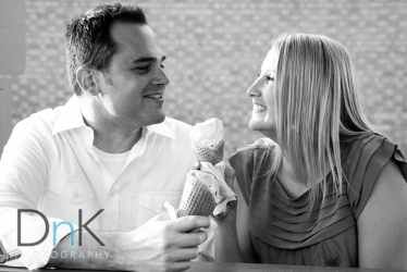 Black and White Engagement Pictures  Ice Cream