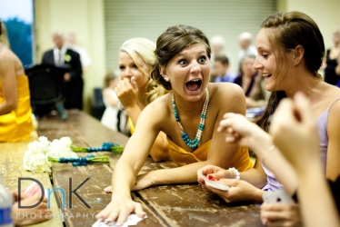 photojournalisic bridesmaids playing cards
