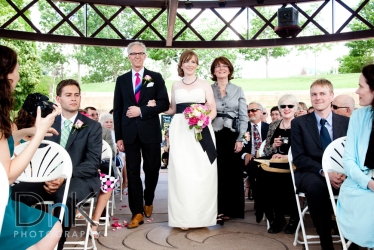Bride waling down Isle