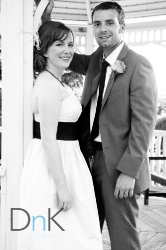 Black and White Bride and Groom