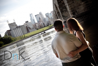 stone arch bride engagement session 