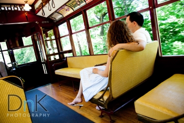 Engagement Pictures on Train