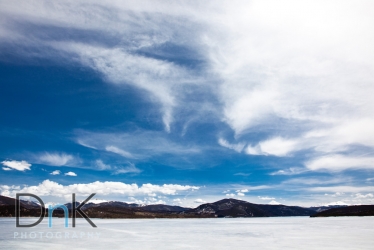 frozen lake in colorado