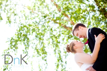 artistic wedding portait bride and groom