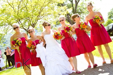bride and bridesmaids