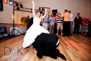 groom finding garter