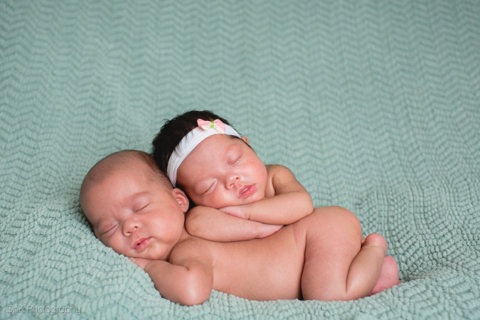 photo of twin babies sleeping