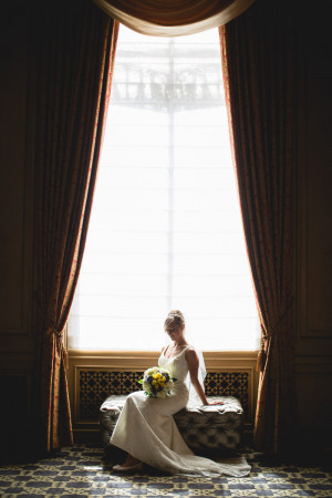 Classic Bride in front of window