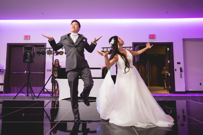 Bride and groom enjoy a Dance during their Radison Blue Wedding