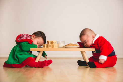 Santa and His Elf are Tired - Throw Back Thursday