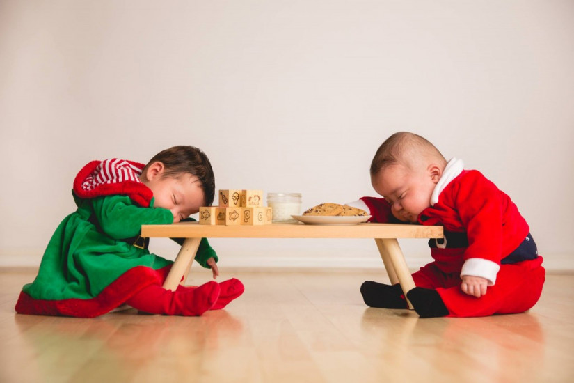 Santa and His Elf are Tired - Throw Back Thursday