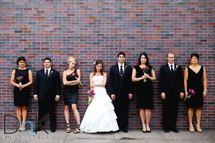 bridal party at Loring Park, Minneapolis