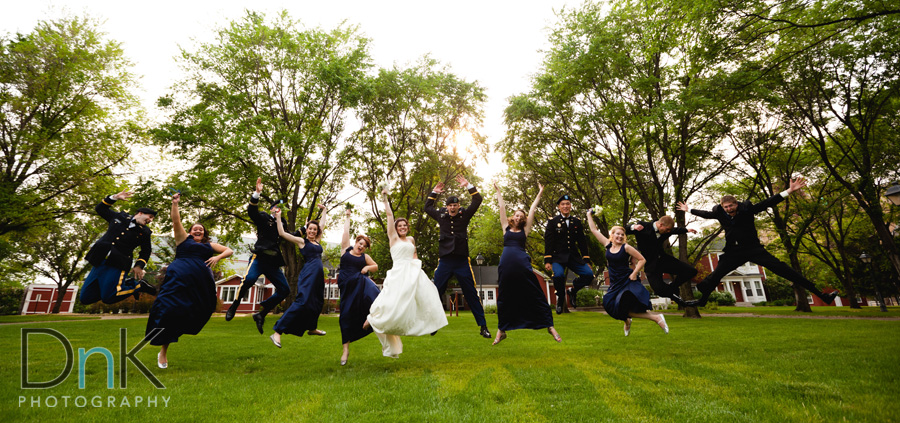 Wedding Party Jumping Photo