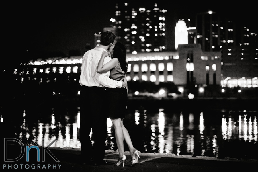 Nighttime engagement pictures