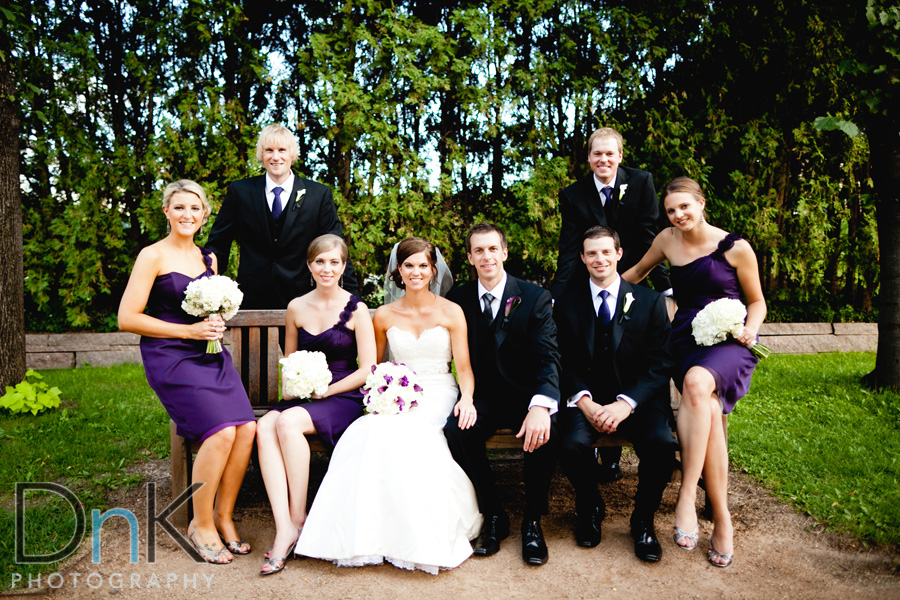 purple wedding party pictures