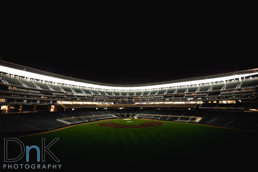 Twins Stadium at Night