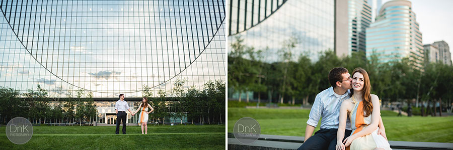 Nighttime Minneapolis Engagement Session with Nate and Cara