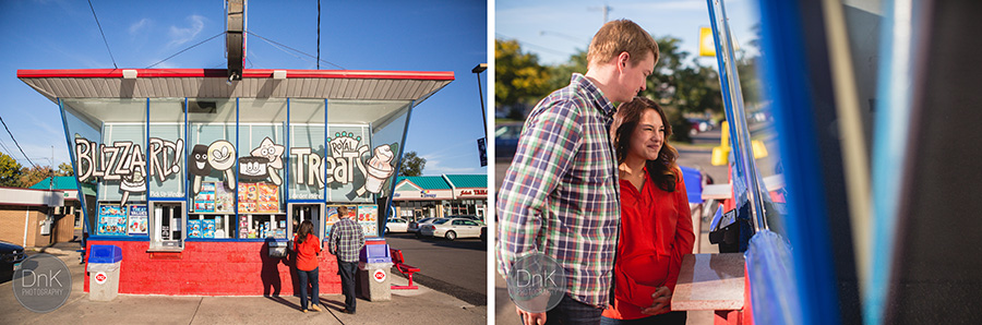 Engagement Pictures at Dairy Queen and Como Park